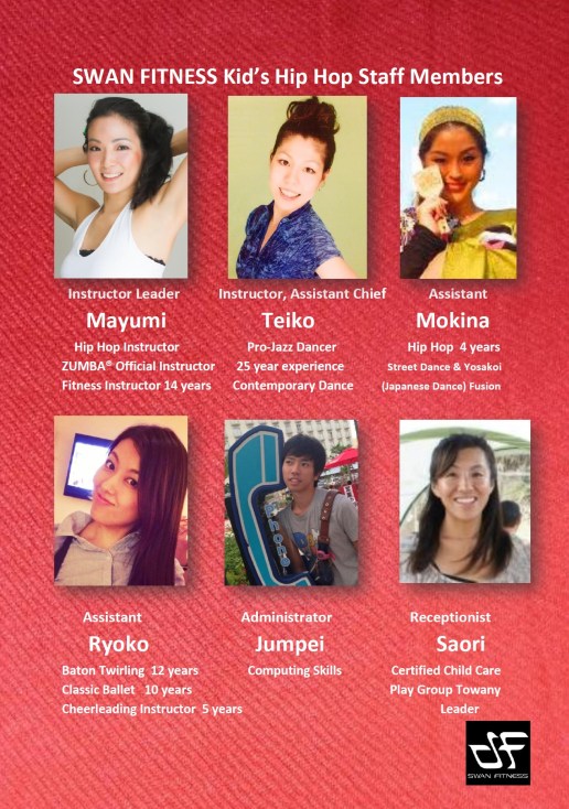 SWAN FITNESS Kid's Hip Hop Staff Members 2