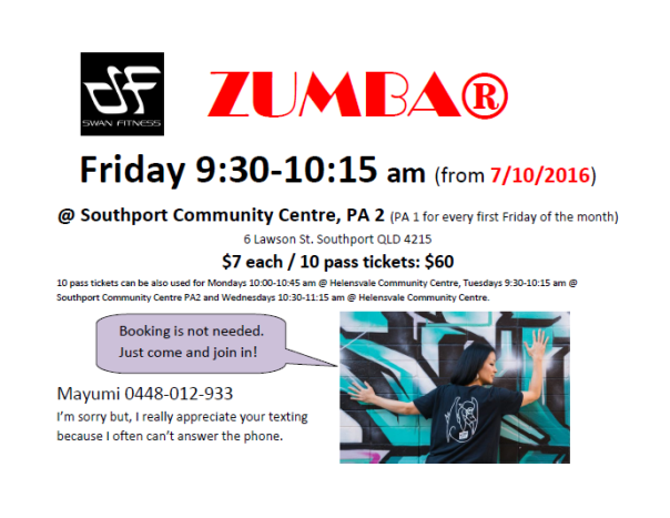 Friday ZUMBA Flyer