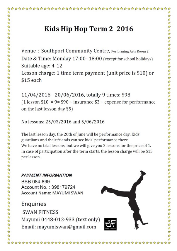 Information about Kids Hip Hop Term 2 2016