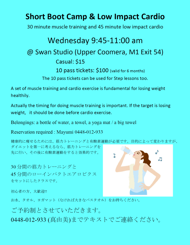 Short Boot Camp &amp; Low Impact Cardio